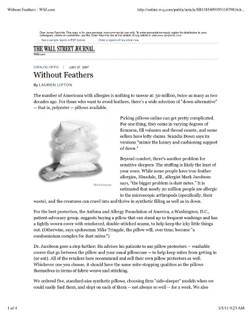 Without Feathers - WSJ Article